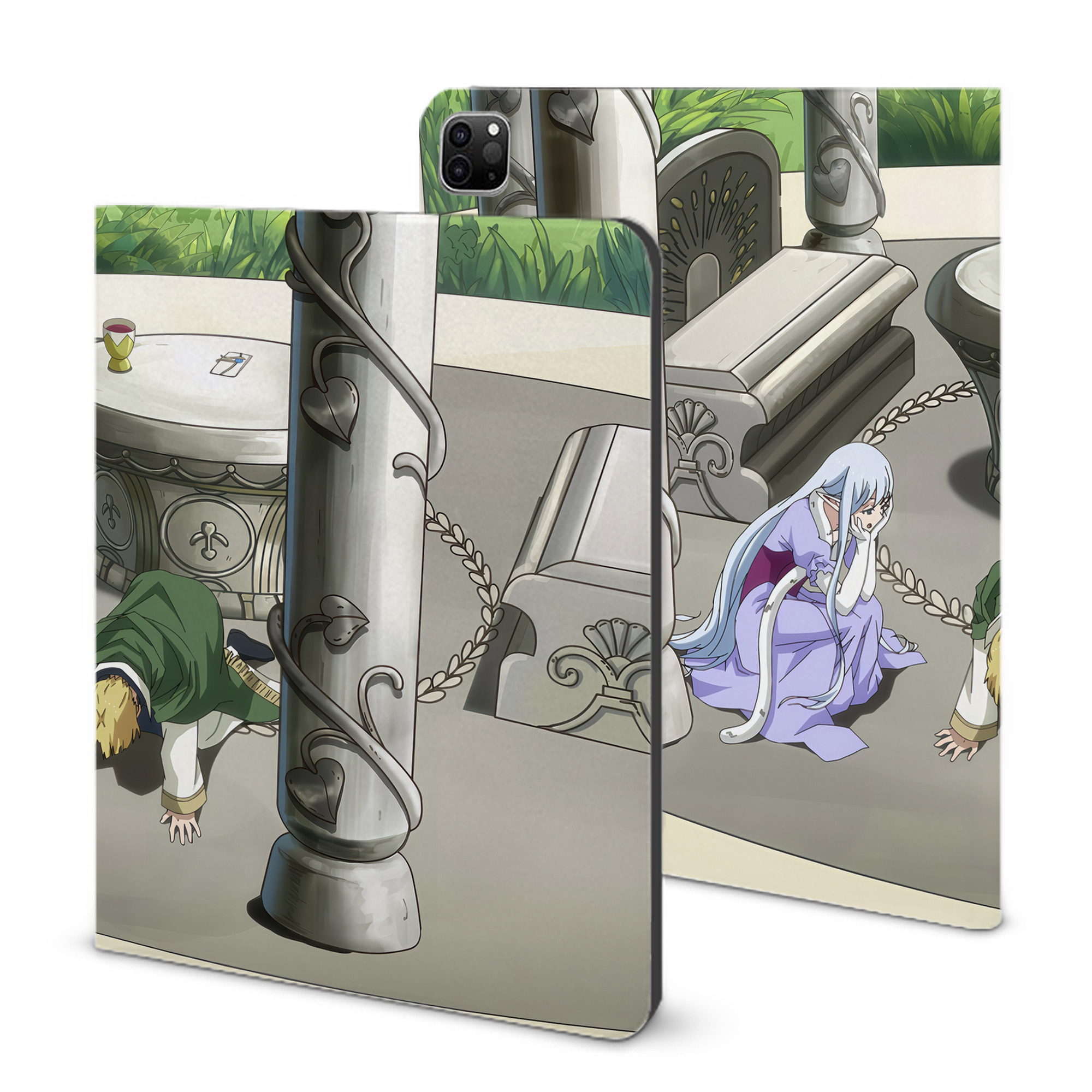 （画像用） 転スラ Regarding Reincarnated to Slime IPad ケース ブック型 PUレザー TPU 耐衝撃 軽量 薄型 ペン収納なし 全面保護 IPad 各モデル対応